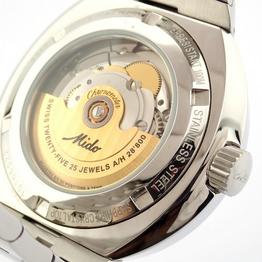 Mido / All Dial Day Date Chronometer Automatic Transparent (Unworn) - Gentlemen's Steel Wristwatc... - Image 10 of 12