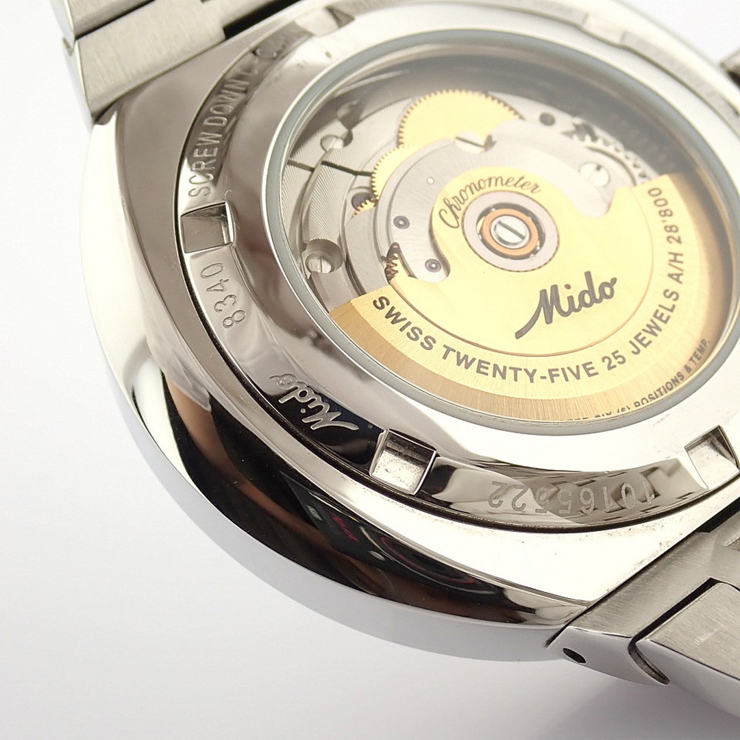 Mido / All Dial Day Date Chronometer Automatic Transparent (Unworn) - Gentlemen's Steel Wristwatc... - Bild 12 aus 12