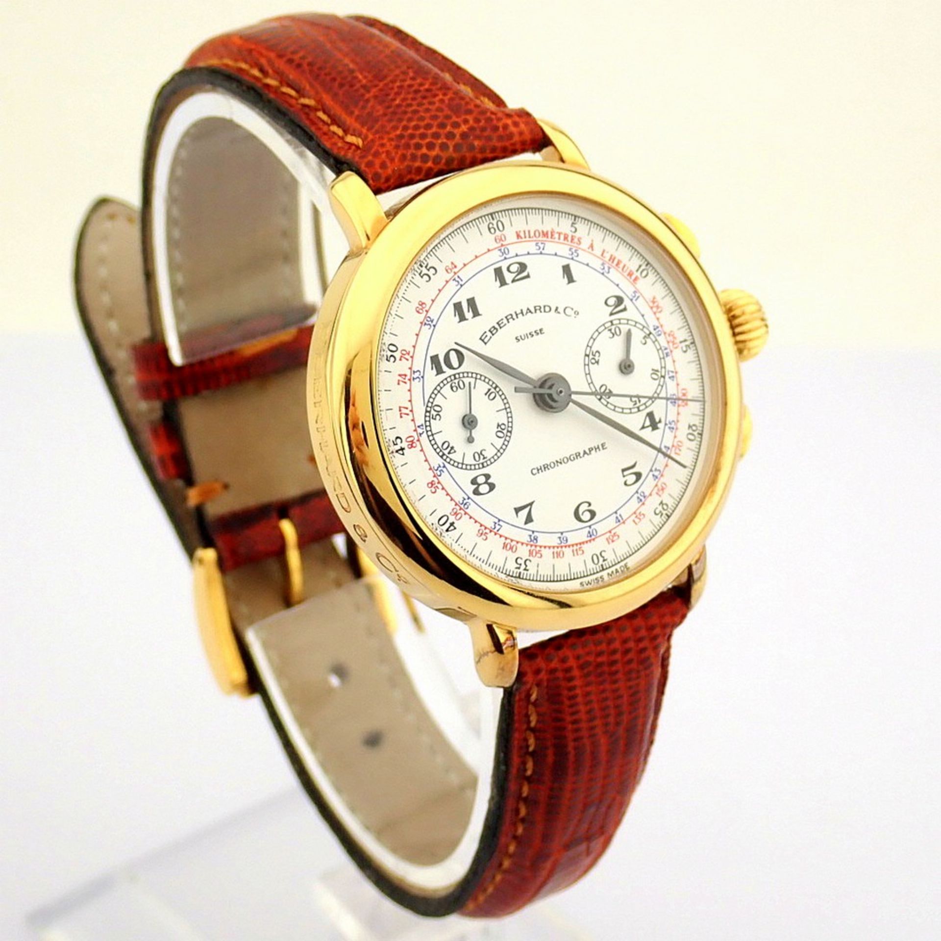 Eberhard & Co. / 36108 Replica Chronograph - Gentlemen's 925 Silver Wristwatch - Image 8 of 13