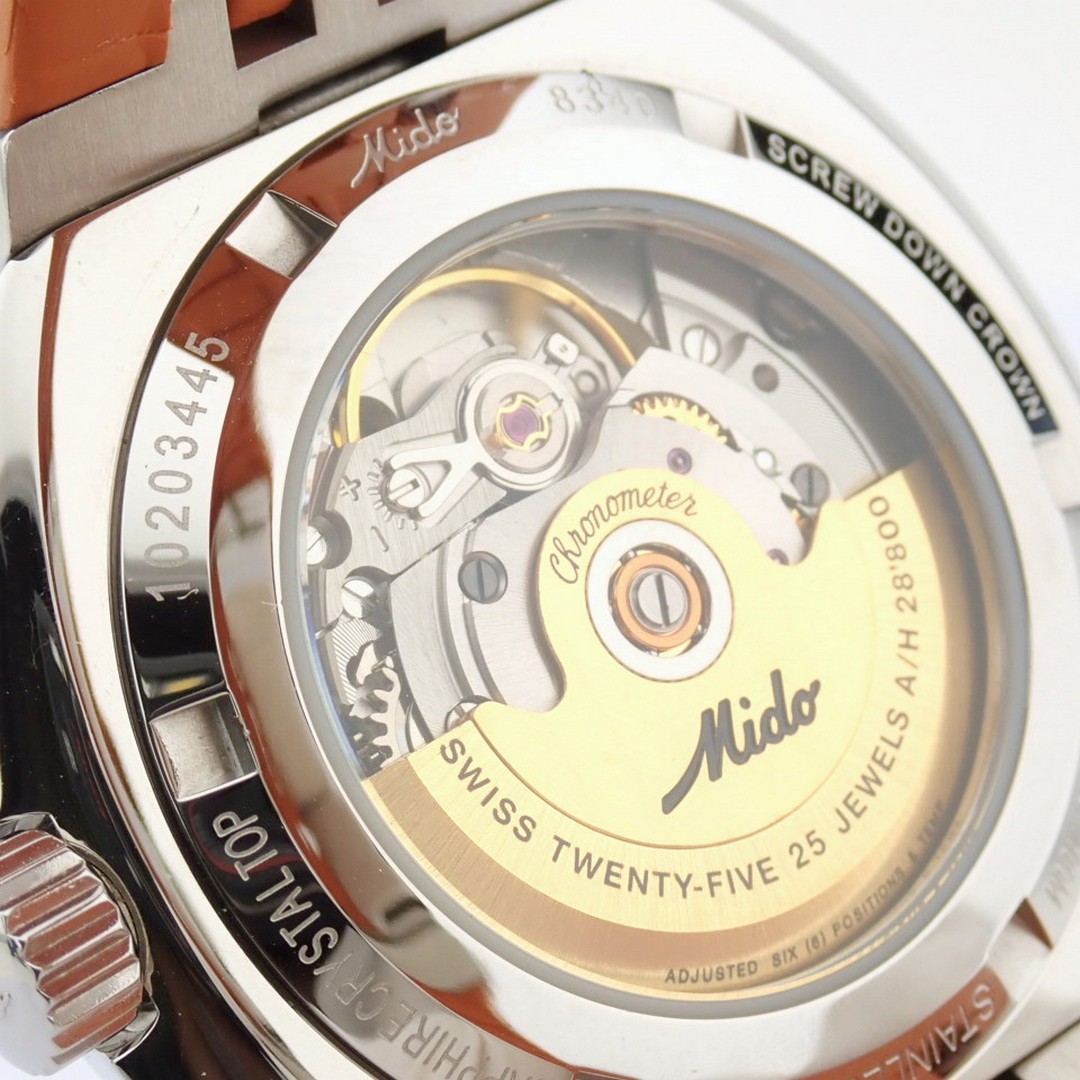 Mido / All Dial Day Date Chronometer Automatic Transparent (Unworn) - Gentlemen's Steel Wristwatc... - Bild 11 aus 12