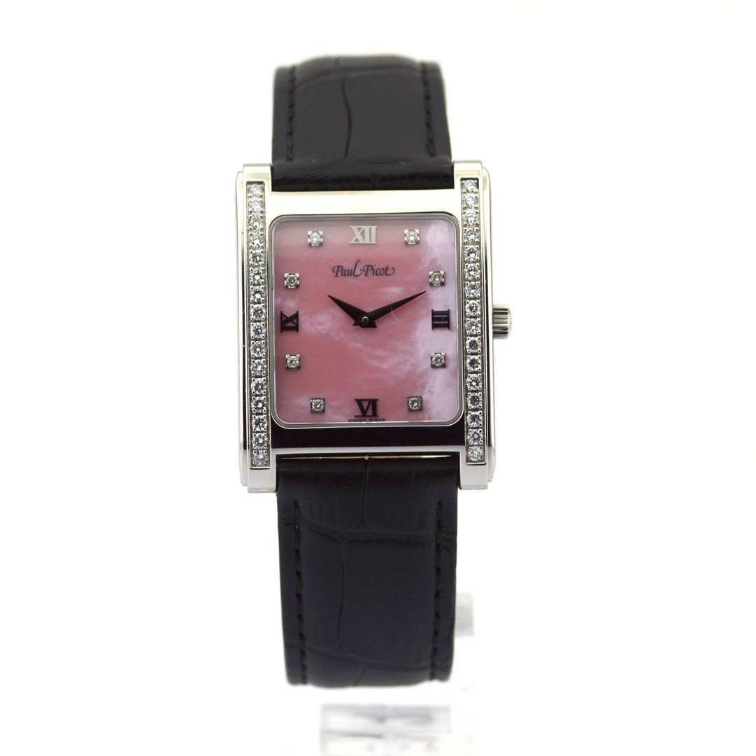 Paul Picot / 4079 Diamond Dial Diamond Case Mother of Pearl - Lady's Steel Wristwatch - Bild 4 aus 12