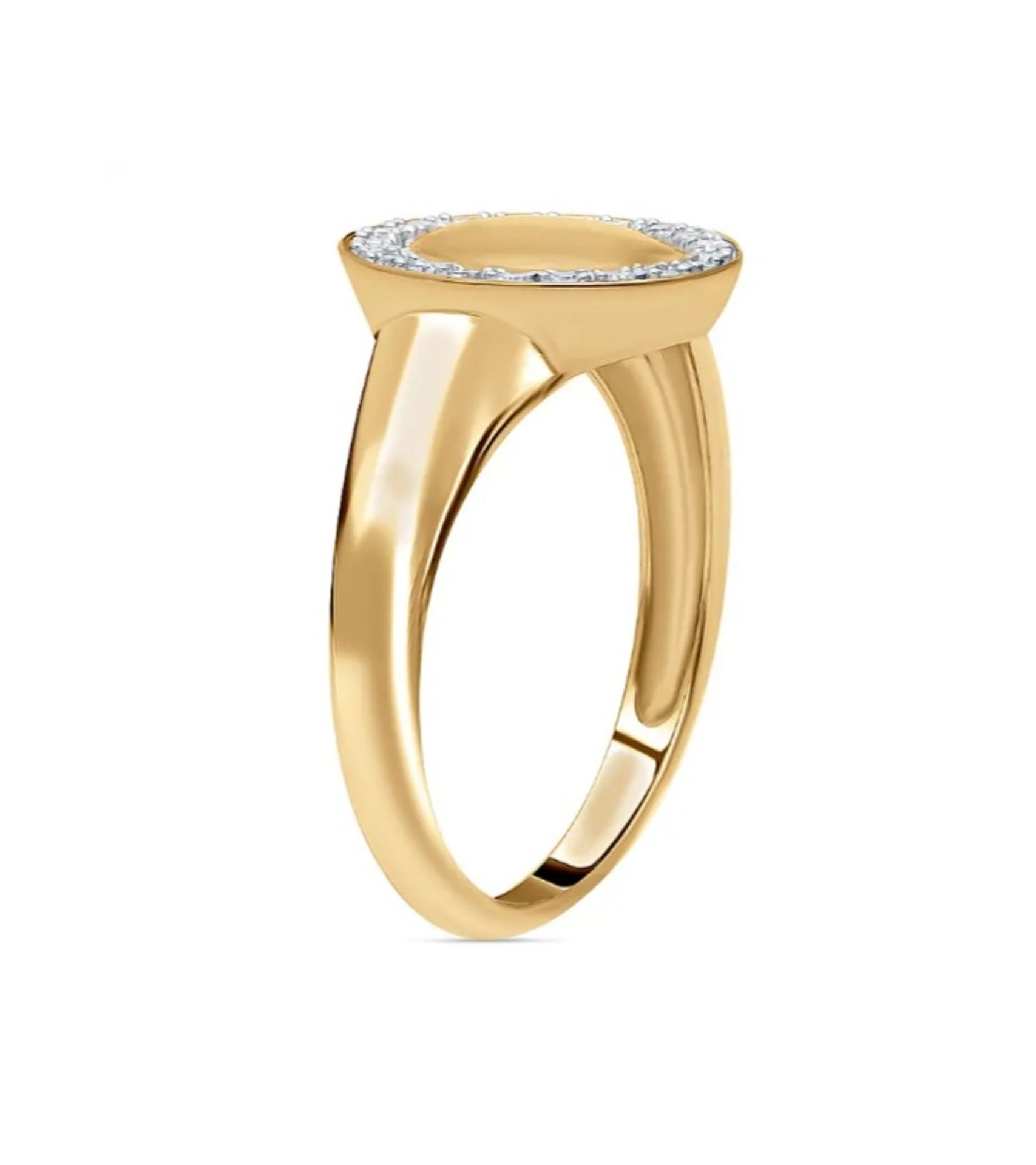 New! Diamond Ring in Vermeil Yellow Gold Plated Sterling Silver - Image 4 of 5