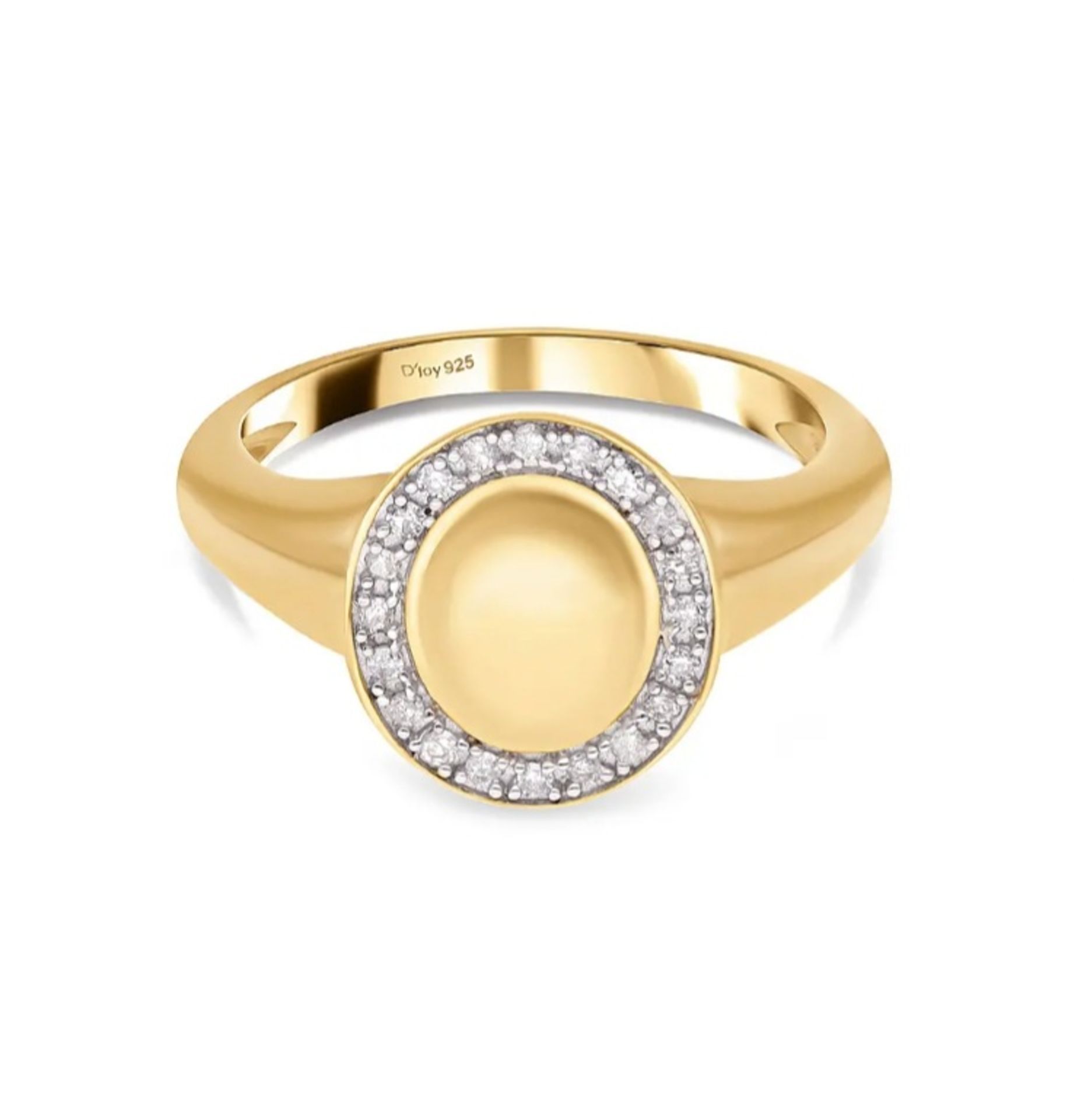 New! Diamond Ring in Vermeil Yellow Gold Plated Sterling Silver - Image 3 of 5