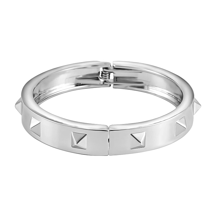 New! Designer Inspired Pyramid Spikes Bangle - Image 4 of 5