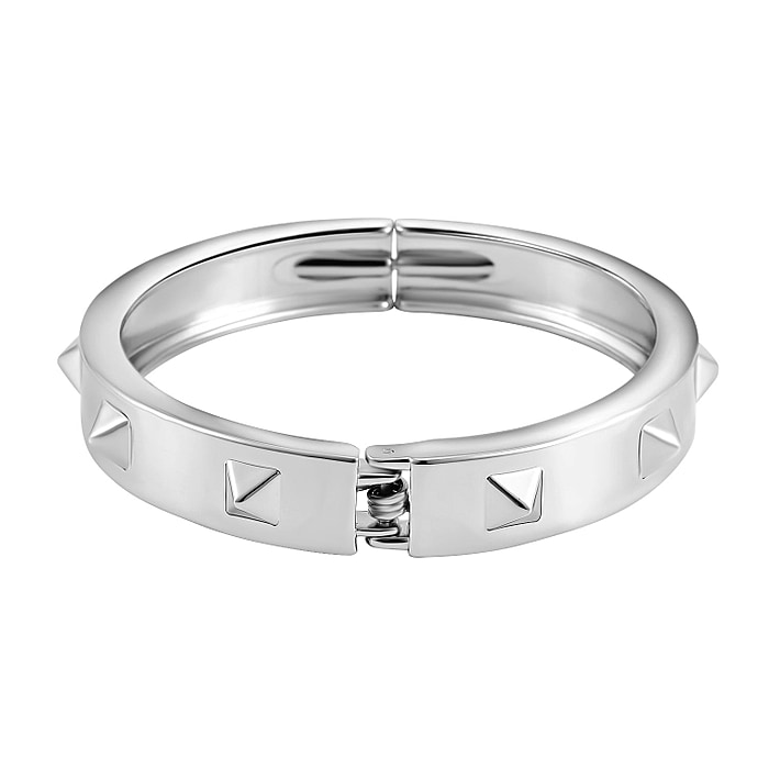 New! Designer Inspired Pyramid Spikes Bangle - Image 5 of 5