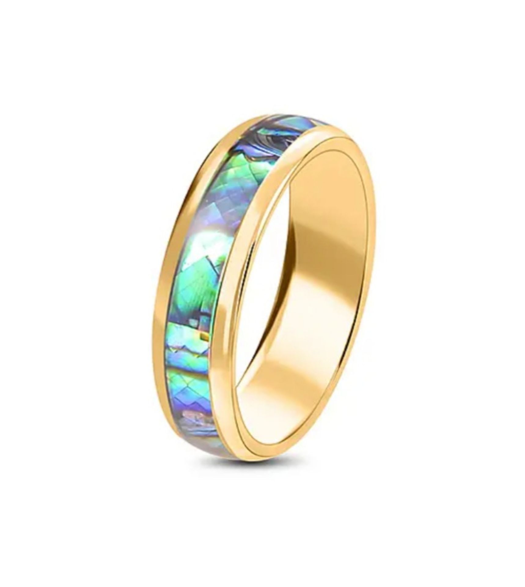 New! Abalone Shell Band Ring - Image 4 of 4