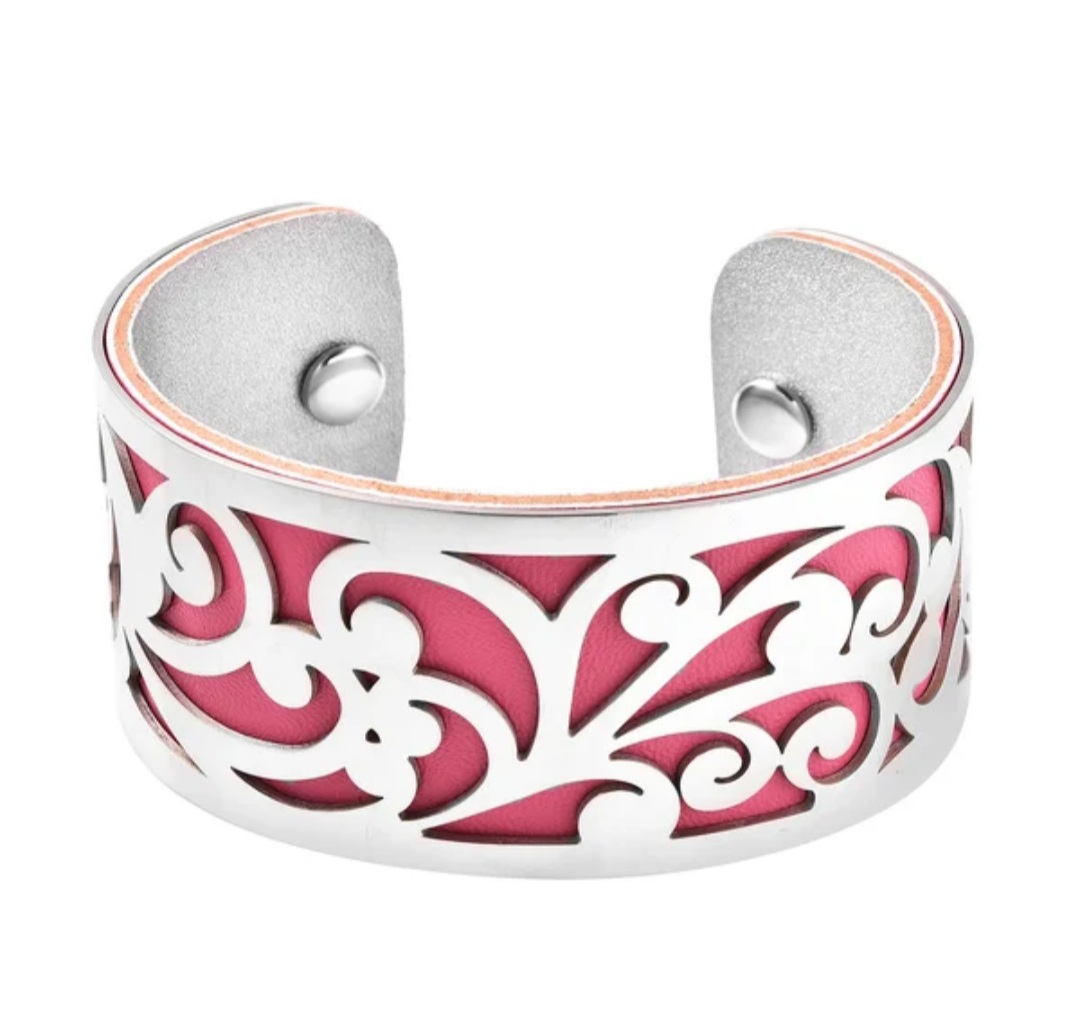 New! Designer Inspired-Vine Pattern Cuff Bangle - Image 2 of 3