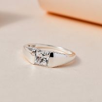 New! CZ Band Ring in Sterling Silver