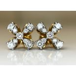 Beautiful 0.80 CT Round VVS Natural Diamond Stud Earrings 18k White Gold