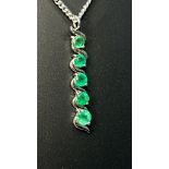 Beautiful Natural Emerald Pendant With Platinum 950