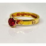 Beautiful Natural Spinel Ring & 18k Yellow Gold