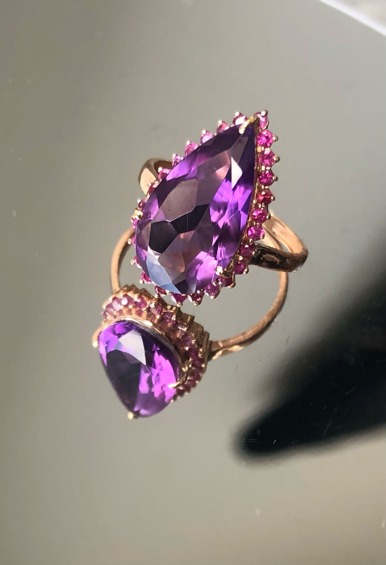 Beautiful Natural Amethyst 4.55Ct With Natural Burma Ruby & 18k White Gold - Image 4 of 9