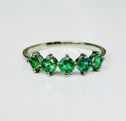 Beautiful Natural Emerald Ring & Platinum 950