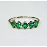 Beautiful Natural Emerald Ring & Platinum 950