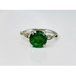 Beautiful 2.74 CT Natural Emerald Ring With Natural Diamonds & Platinum 950