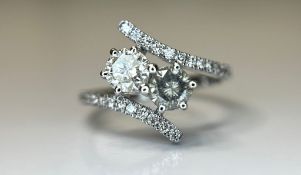 Beautiful Natural 1.15 Carat Diamond Ring With 18k White Gold