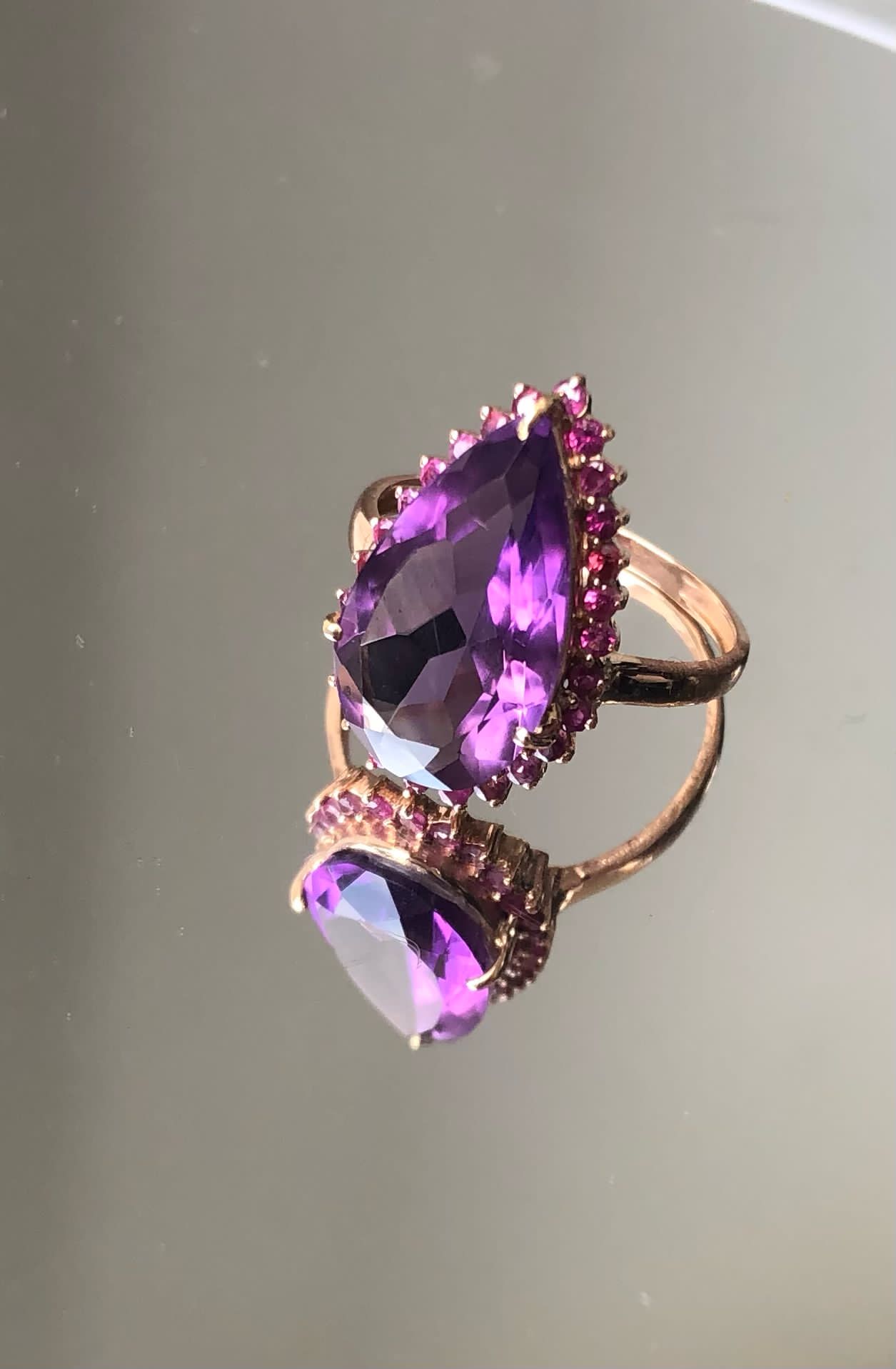 Beautiful Natural Amethyst 4.55Ct With Natural Burma Ruby & 18k White Gold - Image 6 of 9