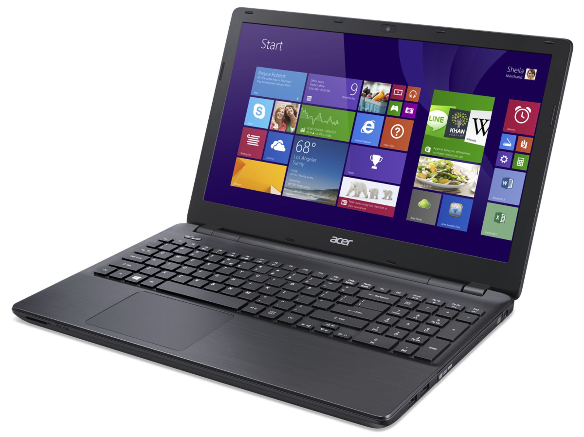 Acer E5-521 Windows 10 Pro 15.6” AMD A6-6310 8GB Memory 1TB HD Office