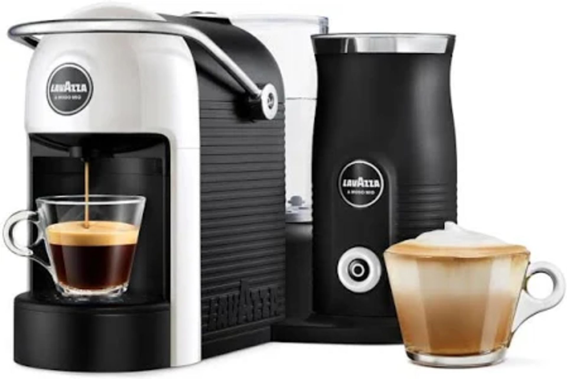 Lavazza A Modo Mio Jolie Plus Coffee Machine with Milk Frother, White