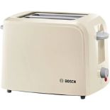 Bosch TAT3A0175G Village 2-Slice Toaster, Cream