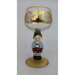 Hummel Figurine Gilt Glass Goblet