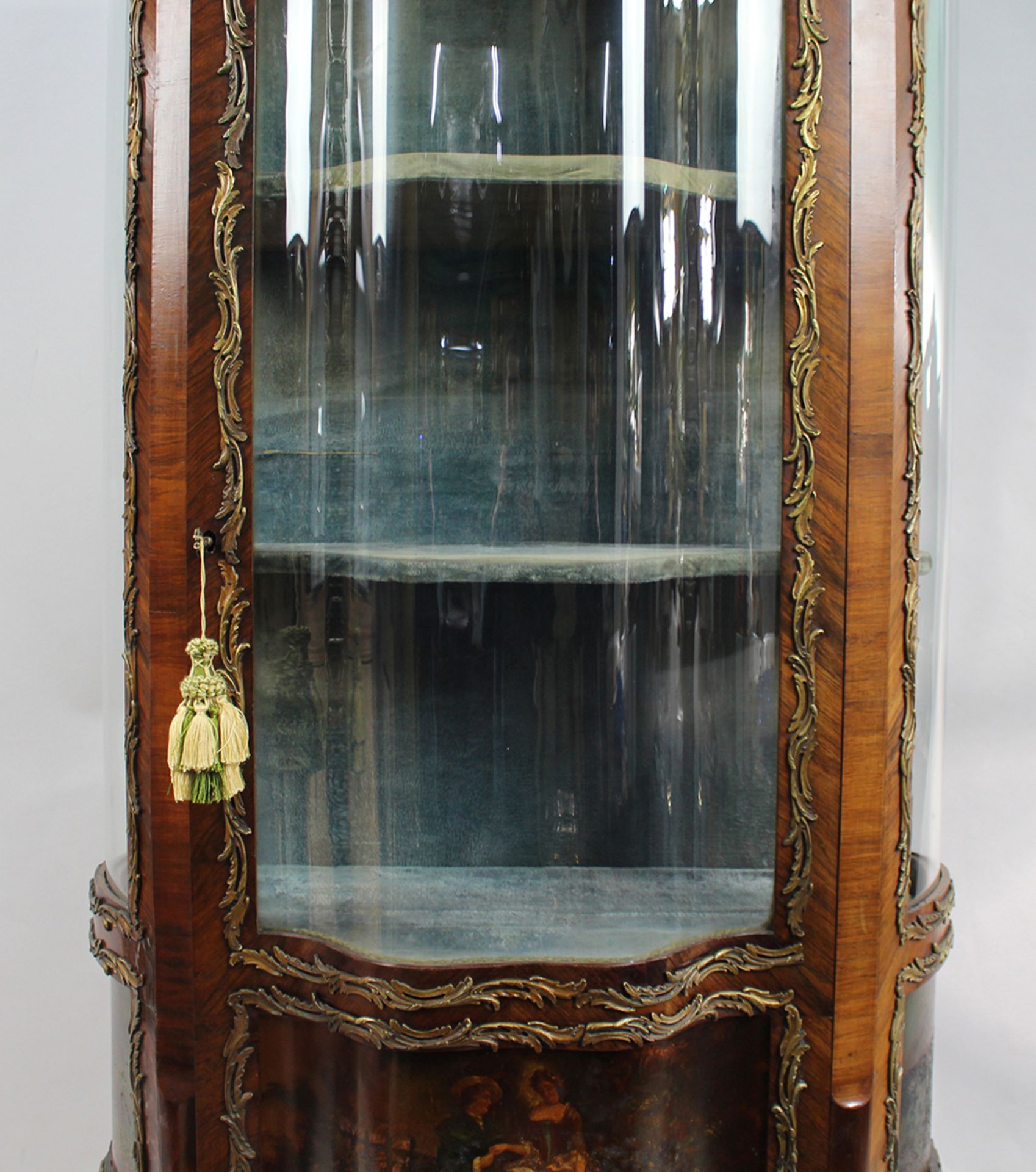 Antique French Serpentine Vernis Martin Display Cabinet - Image 2 of 12