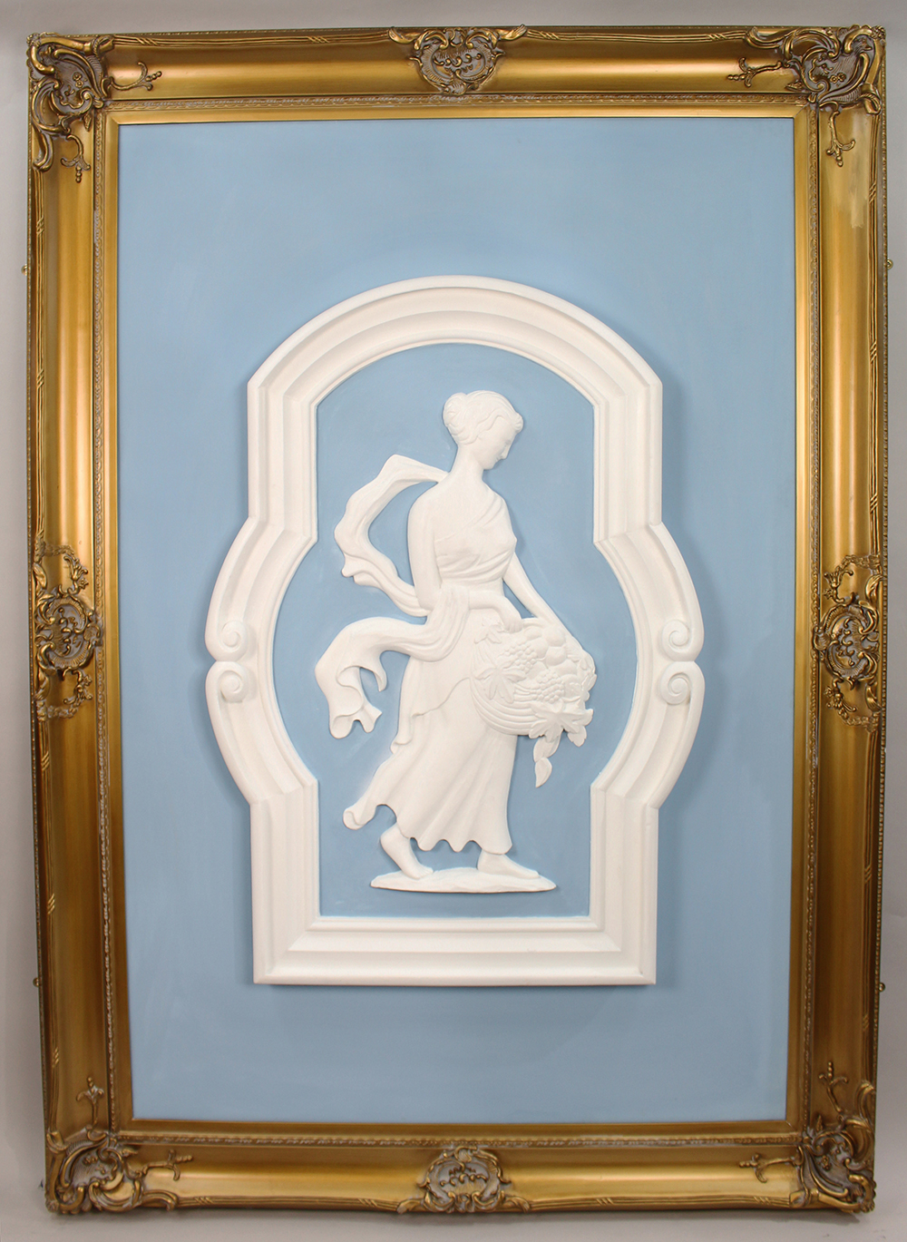 Set of 4 Impressive Very Large Plaster Panels Set in Gilt Frame - Image 10 of 31