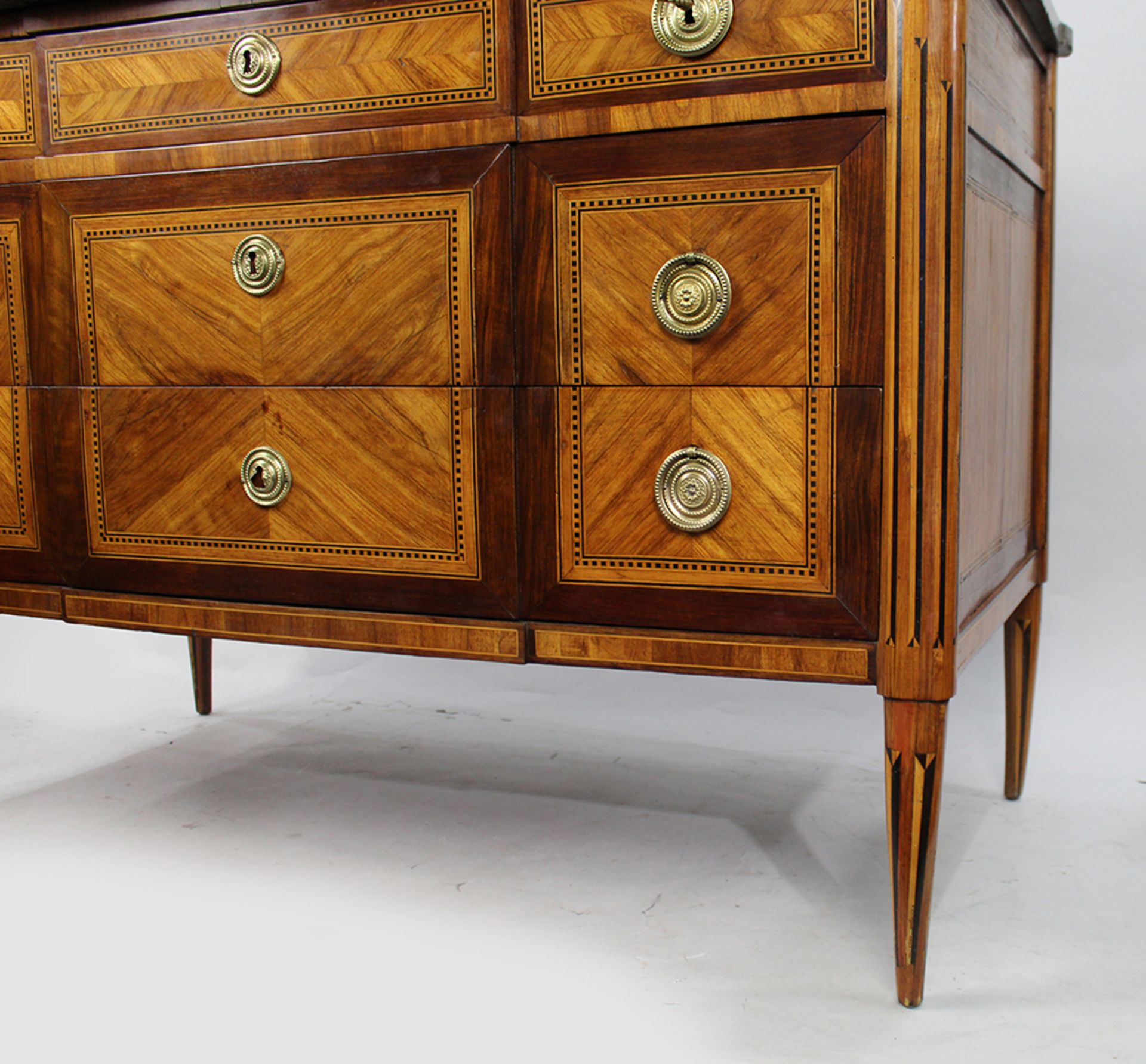 18th c. Inlaid Marble Topped Commode - Image 8 of 14