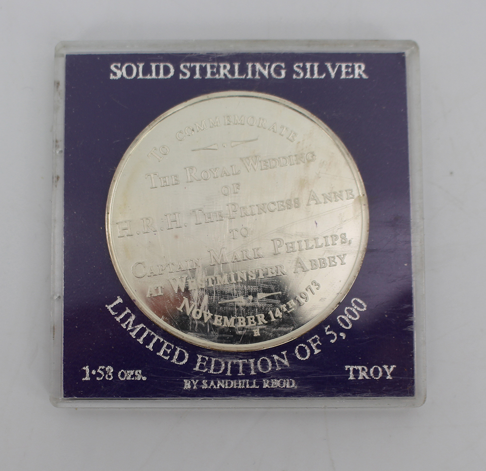 The Royal Wedding Princess Anne 1973 Limited Edition Sterling Silver Coin - Image 3 of 4