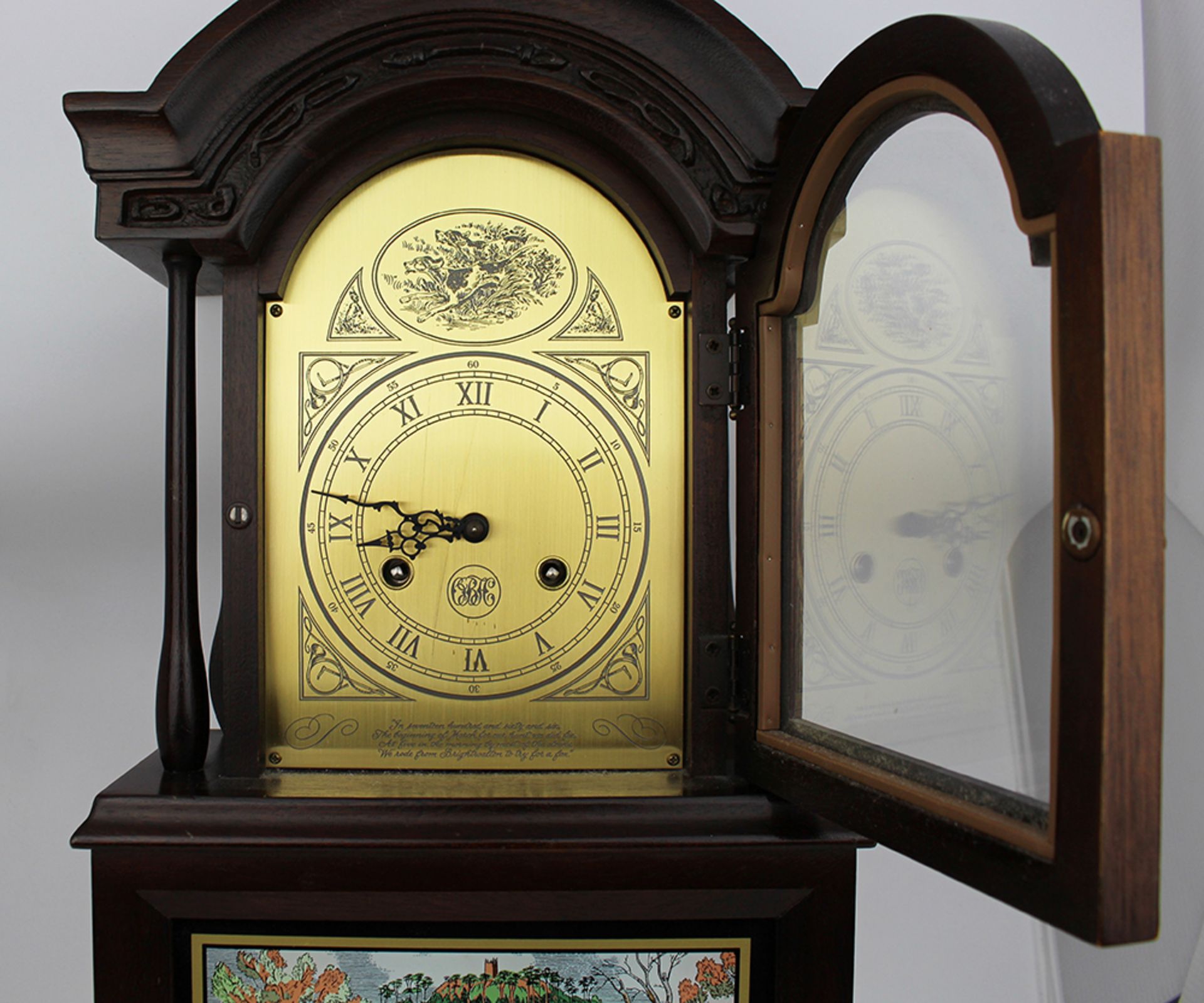 Vintage Hunting Hermle Mantel Clock - Image 4 of 8
