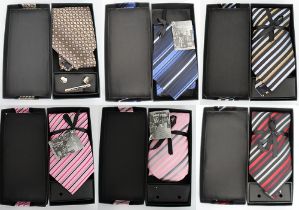 Collection of 6 Hand Made Artificial Silk Ties Boxed