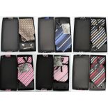 Collection of 6 Hand Made Artificial Silk Ties Boxed