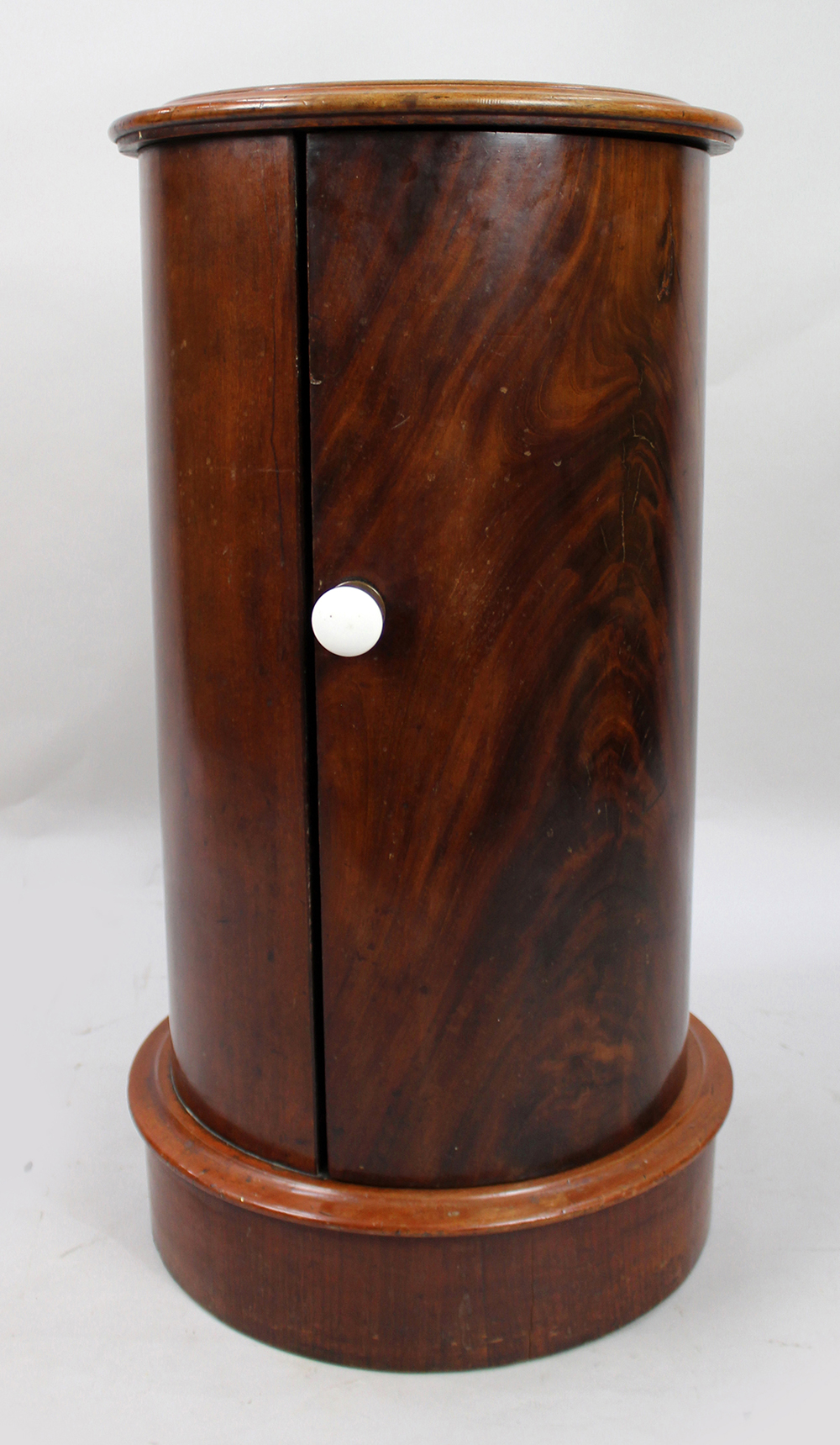 Pair of Victorian Marble Topped Cylindrical Mahogany Pot Cupboards - Image 9 of 13