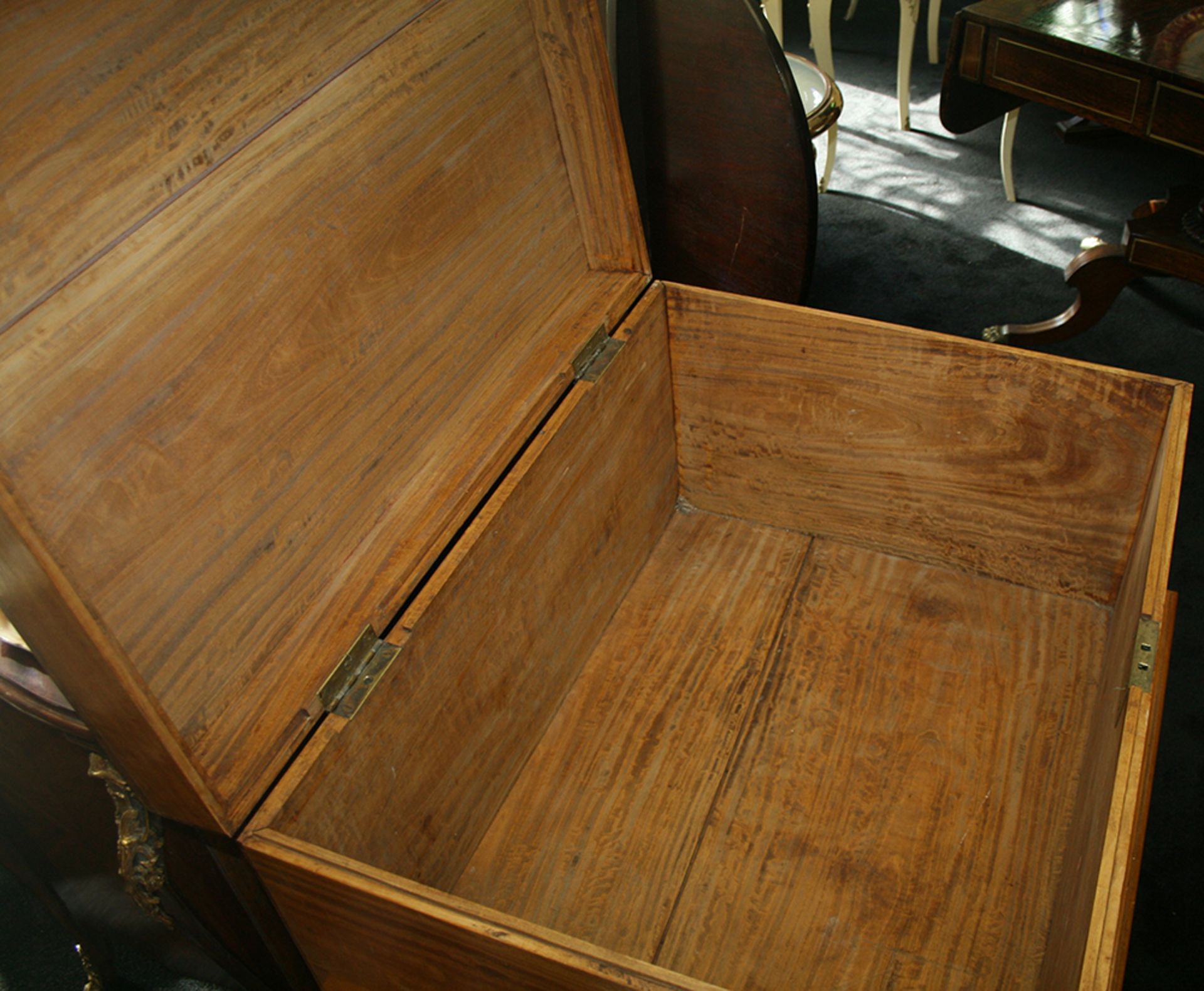 George IV Solid Satinwood Silver Chest on Stand - Image 8 of 10