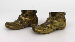 Pair of Vintage Brass Lucky Shoes