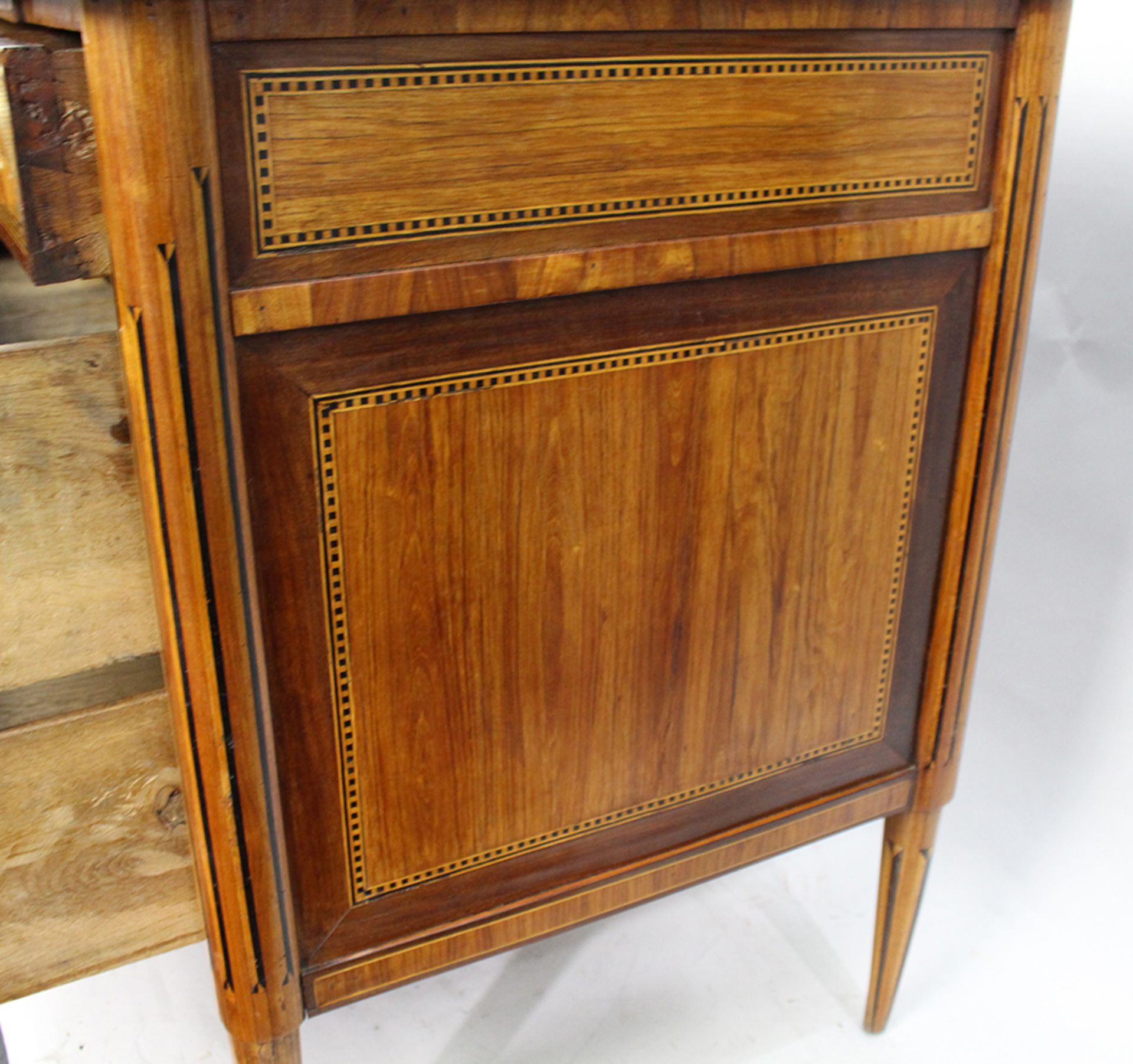 18th c. Inlaid Marble Topped Commode - Image 12 of 14