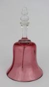 Vintage Cranberry Glass Bell