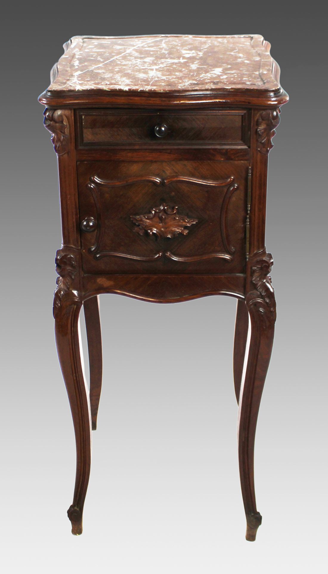 19th c. French Marble Topped Pot Cupboard - Image 2 of 8