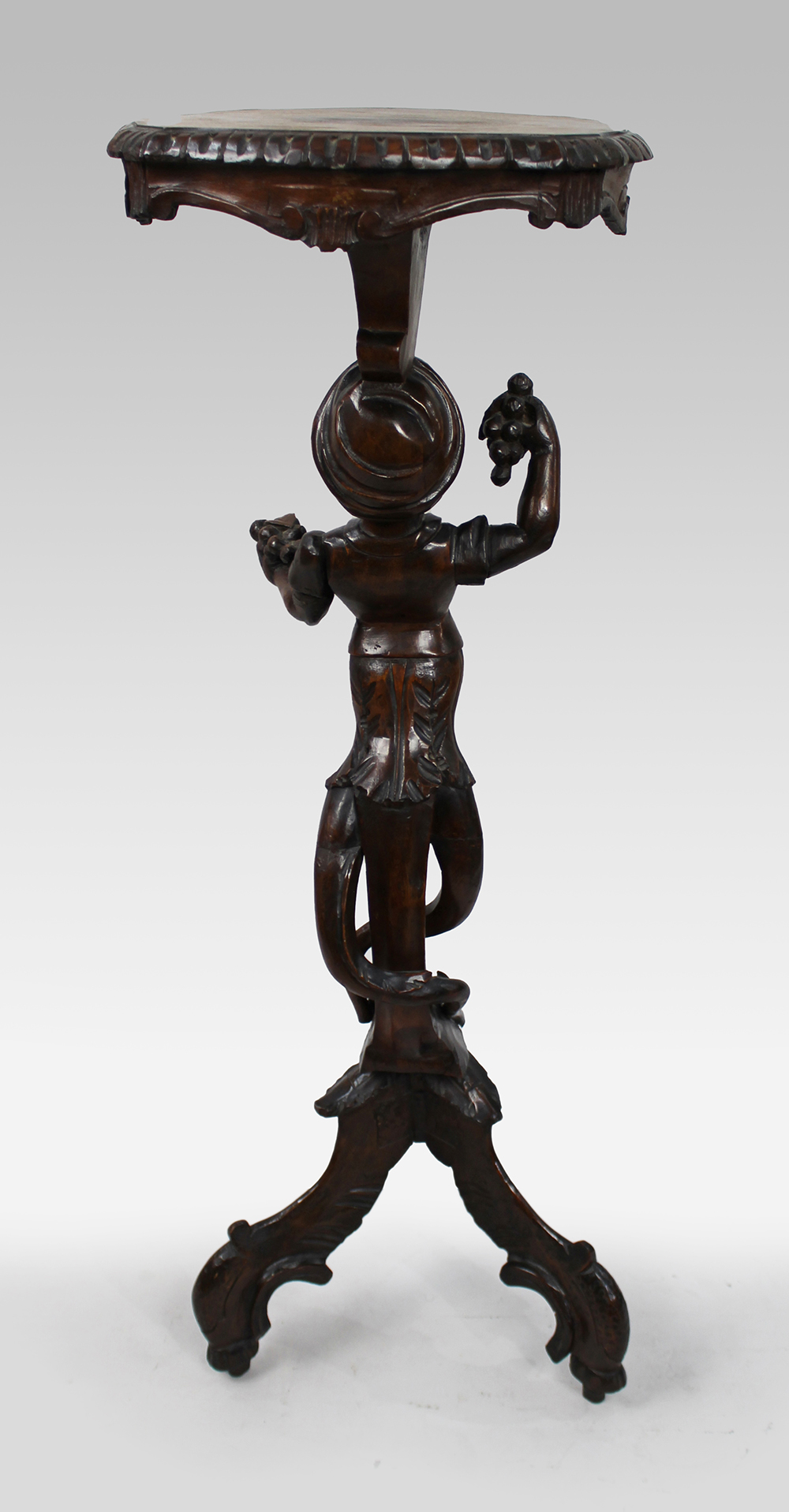 Carved 18th c. Style Figural Torchere c.1890 - Image 8 of 8