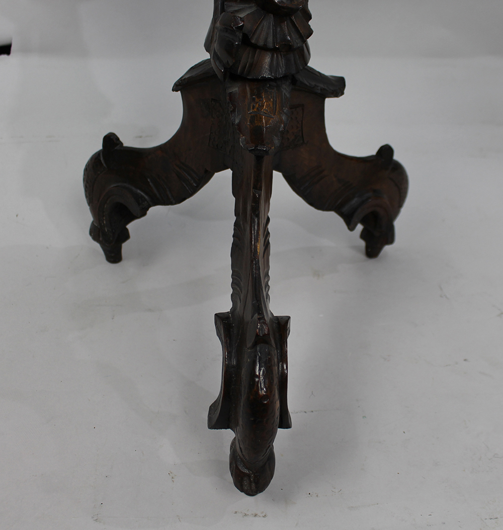 Carved 18th c. Style Figural Torchere c.1890 - Image 7 of 8