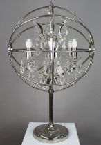 Timothy Oulton Gyro Crystal Metal Globe Table Lamp