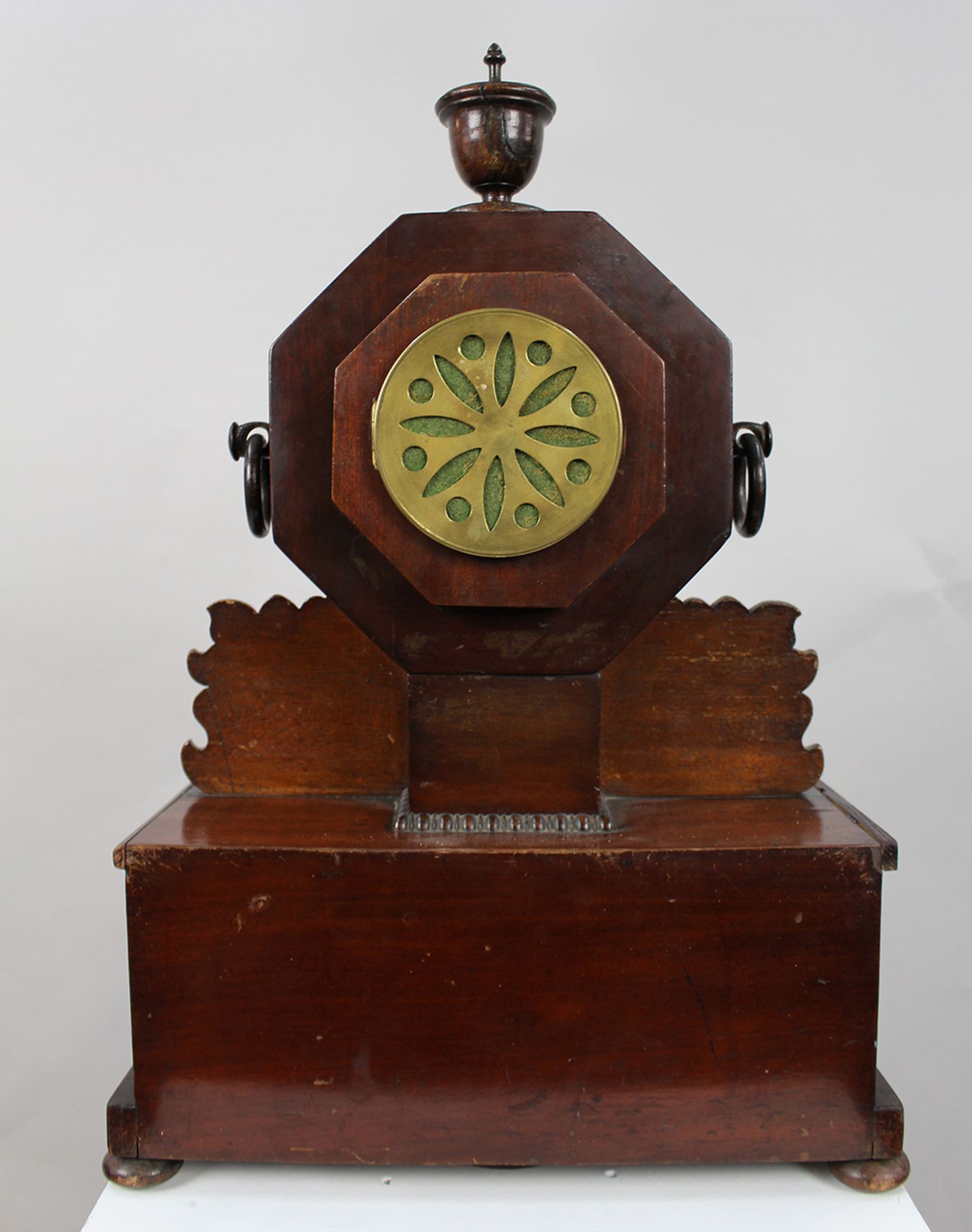 Antique 19th c. Brass Inlaid Mantle Clock - Image 5 of 7