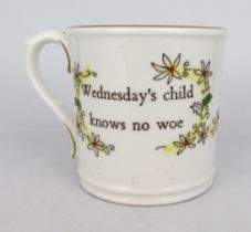 Royal Worcester Wednesday's Child Tankard