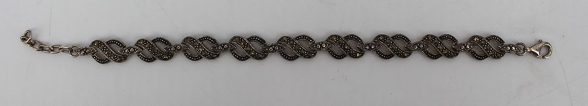 Vintage Marcasite Silver Bracelet