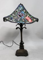 Tiffany Lamp with Elephant Form Base (Some Damage to Shade)