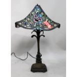 Tiffany Lamp with Elephant Form Base (Some Damage to Shade)