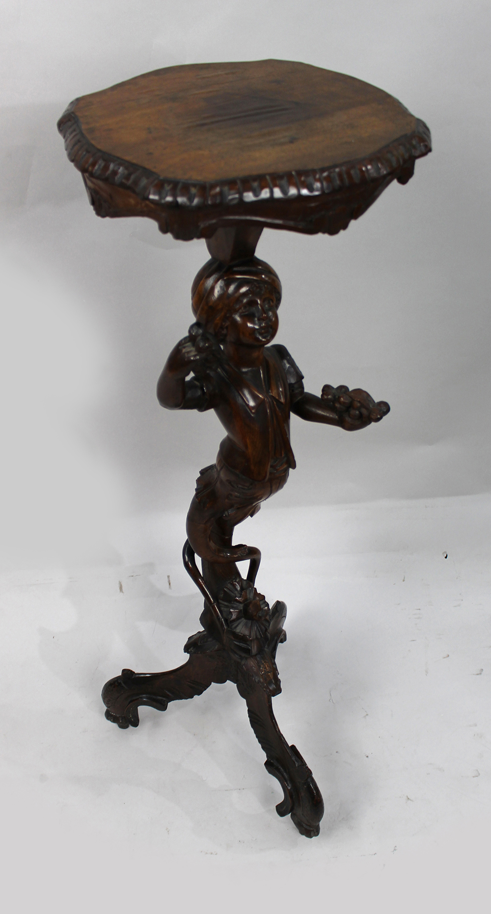 Carved 18th c. Style Figural Torchere c.1890 - Image 2 of 8