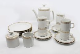 23 Piece Winterling Bavaria White & Gold Porcelain Coffee Service