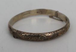 Vintage 20th c. Sterling Silver Hallmarked Bangle