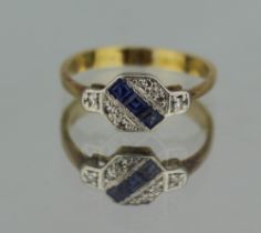 Sapphire & Diamond Gold Ring